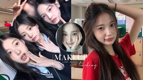 小红书疯传！韩国高中生蜜桃淡妆教学，简单画出少女氛围感妆容