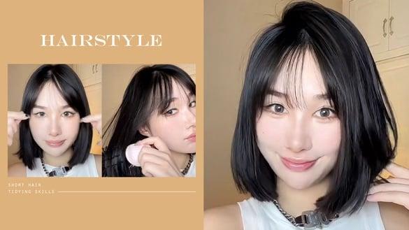 短发发尾乱翘怎么办？4招短发整理技巧，吹干发根是关键，加码2023人气吹风机推荐