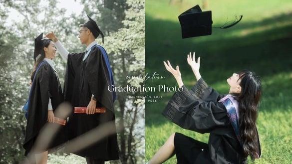 毕业照怎么拍？“毕业学士服拍照姿势”合辑！个人、情侣、团体照一次学会，出游也适用