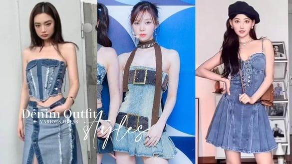 一星期3大势女团接连撞衫！Y2K牛仔穿搭正夯，各式裙装造型一次看