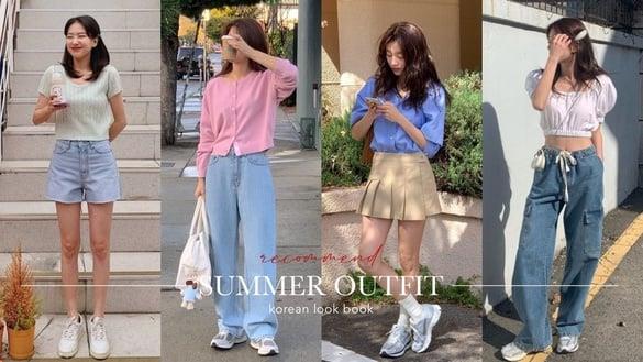 夏季穿搭配色范本！蓝白、蓝卡其配色不出错，粉蓝减龄显嫩、无脑配色这样穿更显瘦高级