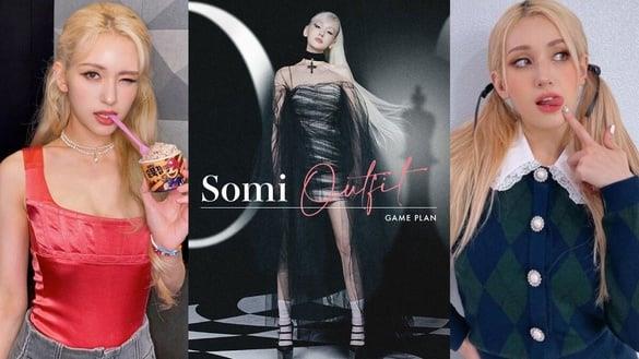 Somi全昭弥新专辑《GAME PLAN》化身暗黑芭比超吸睛！私下IG“甜辣风穿搭”更出彩！