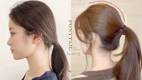 马尾怎么绑不老气？韩系马尾绑法教学，“双层绑法”马尾更蓬松减龄、不扯头皮