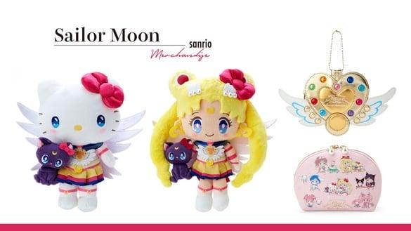 KITTY化身月野兔！三丽鸥ｘ美少女战士联名登场，KITTY露娜玩偶太萌，变身器收纳袋必收