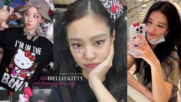 美女都在爱KITTY！韩星拥有KITTY配件盘点，Jennie、Jisoo超疯，她简直是Kitty代言人！