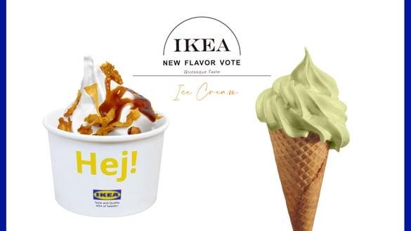 谁敢挑战？IKEA霜淇淋“豆浆酱油膏洋葱酥&哇沙米”2款新口味投票，猎奇口味由你决定！