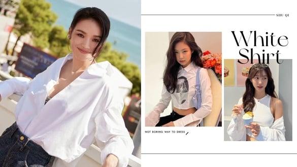 舒淇威尼斯影展白衬衫穿搭美翻！5种“白衬衫不无聊穿法”基本款天天穿也不腻眼！