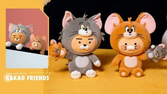 心脏爆击！KAKAO FRIENDS X Tom and Jerry周边亮相，莱恩、春植扮成汤姆猫&杰利鼠必抢