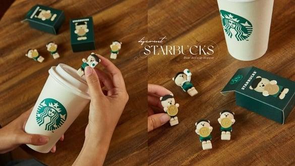 买一送一！星巴克优惠“小熊公仔杯塞”免费送，4款小熊咖啡师超萌现身，再享买一送一