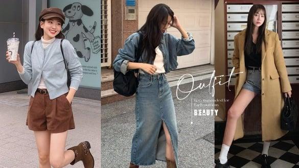 2023早秋韩系穿搭推荐！老钱风、美拉德依旧超火，裸纱内搭、印花丝袜连韩星也在穿