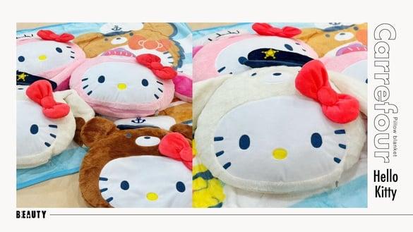Kitty粉冲家乐福！家乐福“Hello Kitty抱枕毯”加价购，Kitty变水手、长官超萌4款必收