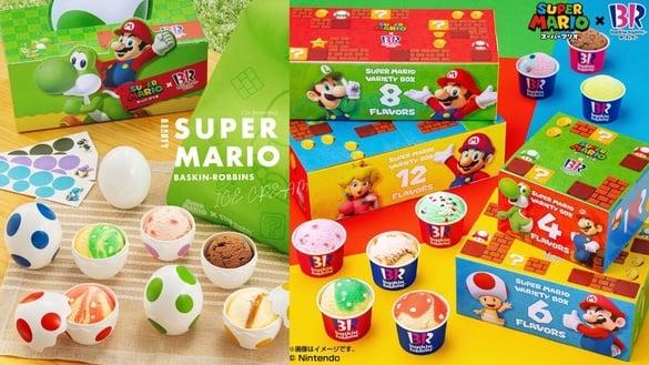 中国台湾开卖！“31冰淇淋 x 超级玛利欧”联名可爱登场，超级蘑菇、1UP蘑菇化身新口味必吃