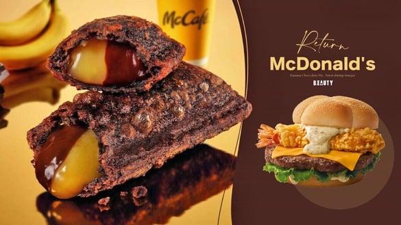 买一送一！麦当劳“香蕉巧克力风味双馅派”回归巧克力控必吃，炸虾堡同步回归！