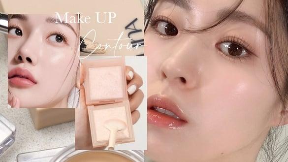 扁脸也能有精致五官！化妆师轮廓感高光提亮技巧，显瘦拉提有感、搭配腮红更减龄显嫩