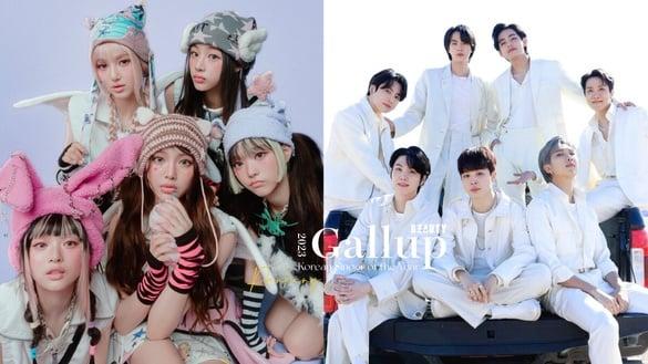 盖洛普2023韩国年度歌手TOP10！防弹六连霸失败，新生代“这团”最强！