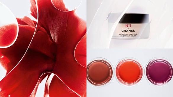 5分钟焕发年轻！全新香奈儿1号红色山茶花活能面膜一敷脸嫩到发光，唇颊蜜一抹颜值飙升