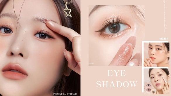 新手干净眼妆技巧，珠光打亮这样画！先轮廓再点缀，有亮片但不显脏、不浮肿，自然放大