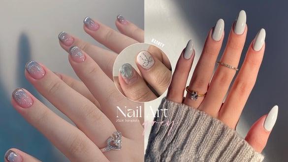 2024爆火“格雷系灰色美甲”36款范本整理：单色就美翻，法式渐层自带清冷高级感！