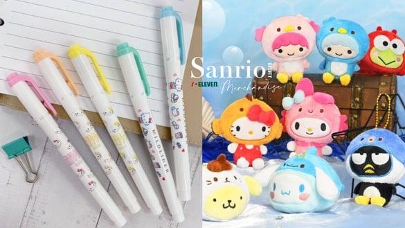 7-11“三丽鸥周边”可爱登场！KITTY海洋吊饰、ZEBRA50周年笔必收，再推宝可梦睡觉玩偶