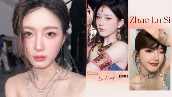 赵露思“蜜桃少女妆”太美！同款妆容教学，加码近期造型盘点，根本男女通杀的最佳范本