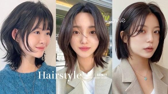 7款2024大红“及肩中短发”发型图鉴！高层次外翘、螺旋松卷减龄显瘦，这款过渡期超推