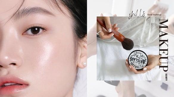 新手干净底妆技巧！底妆顺序“先大色块后凹陷”，黑眼圈、泪沟消失，底妆干净又薄透