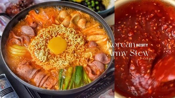 “韩式部队锅”食谱！比外面好吃n倍的部队锅食谱公开，关键在这部队锅“神秘酱汁”！