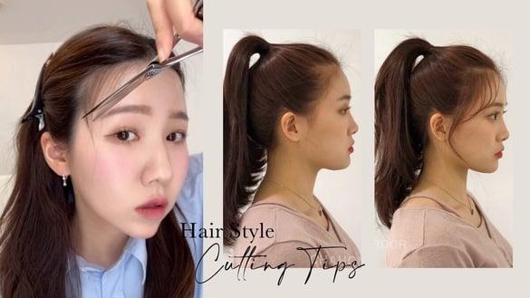 自带小脸感！发型师2步骤“发际线修饰”剪法教学，修饰M字秃又显瘦，绑发更减龄显嫩