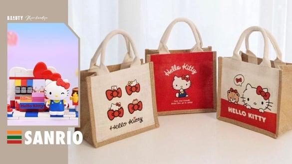 7-11“三丽鸥周边”开卖！KITTY棉麻随行袋、束口提袋太可爱，三丽鸥餐馆系列盲盒必抽