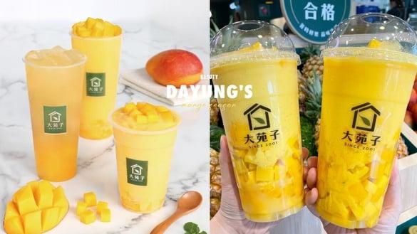 芒果控手摇来了！大苑子芒果季登场，爱文芒果冰沙、爱文翡翠酸甜必喝！