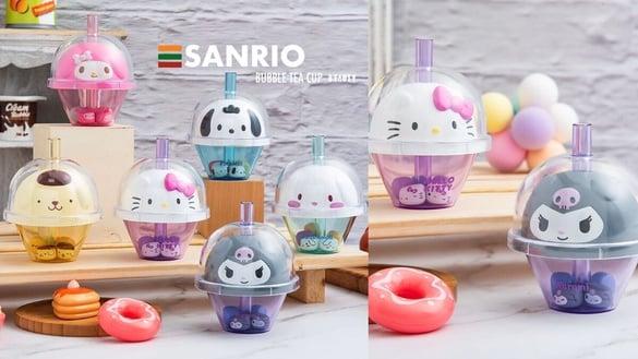 可爱爆击！7-11“三丽鸥珍珠奶茶杯”盲盒登场，Kitty、酷洛米、大耳狗等6款必收