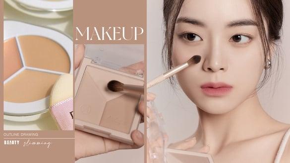 扁平脸画出立体精致骨相！显瘦+拉提感轮廓画法教学，提高脸型平整度、膨润紧实更显嫩