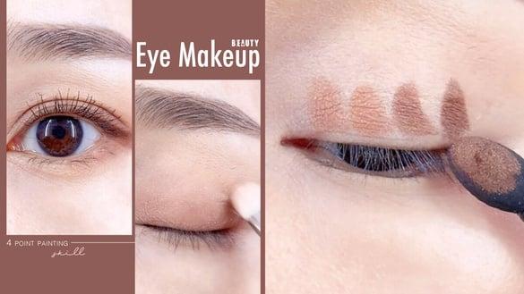 新手也能画出层次感眼妆！作弊级“4点眼影”画法教学，无脑零技巧、眼妆更细致干净