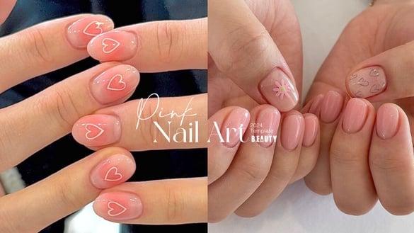 2024招桃花“粉色系美甲范本”10款整理：单擦就超显白，爱心猫眼持续夯！