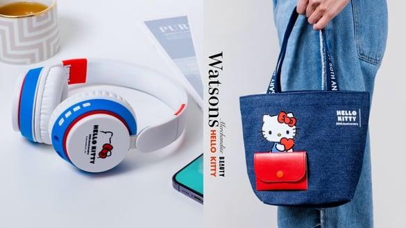 Hello Kitty在屈臣氏！屈臣氏“Hello Kitty集点加价购”第二弹，Kitty牛仔包可爱必收