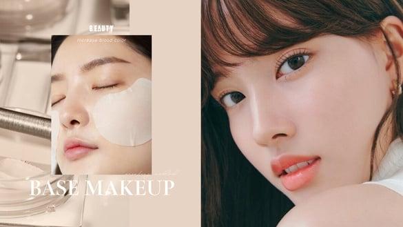 通透血色感底妆画法！粉底前先画腮红是关键，原生粉嫩感伪素颜通透自然、底妆更干净