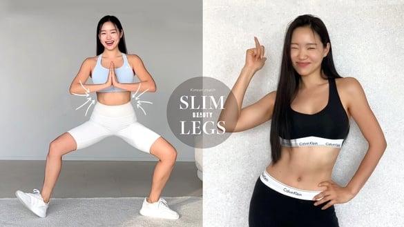 高效瘦腿！韩国网美教练亲授瘦大腿、瘦小腿运动合辑，大腿根部也瘦一圈、腿型更纤细