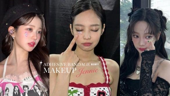 KPOP圈正流行“ok绷妆”!因Jennie受伤意外带起风潮,aespa打歌造型也出现!