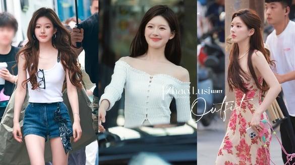 赵露思新剧《许我耀眼》未开播先靠穿搭引爆话题！十套饭拍生图LOOK太美，许妍同款必入