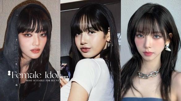 十位最适合齐浏海的女偶像：Lisa黑长直发型被赞回春颜巅，她被粉丝称作人间富江！