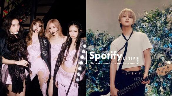 Spotify“历史累积播放次数最高”Kpop艺人TOP10！BTS Jimin挤进前十，冠军播放达398亿