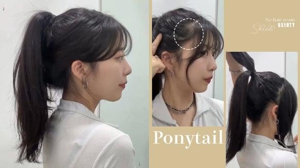 显发量高马尾技巧！关键在“借用前发”，发缝秃感消失、发量变多，连稀疏发也能绑！