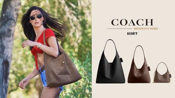 小红书爆红Coach“Brooklyn Hobo包”三种尺寸怎挑?笔电也能装,155小只女先瞄准这咖