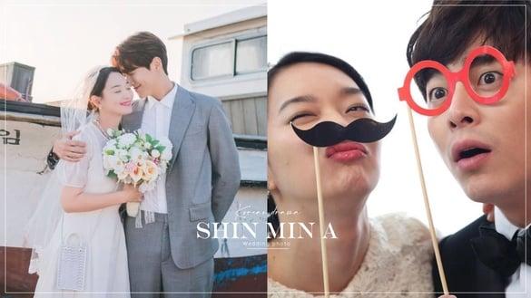 申敏儿婚纱造型回顾！和金宣虎高甜、和曹政奭搞怪，竟与朱智勋也拍过婚纱？