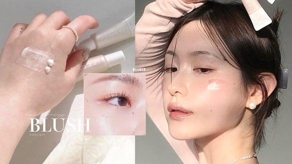 腮红减龄画法！低饱和“甜甜圈腮红高光”画法，光泽细致透亮，凹脸变膨润、视觉减龄