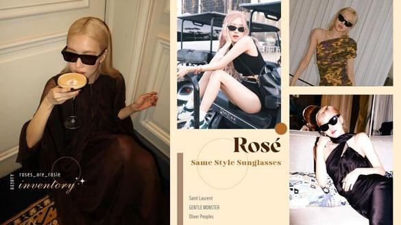 6款Rosé同款太阳眼镜！带货女神Rosé最常戴“这两支”墨镜，这款镜框超显脸小！
