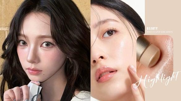 扁平凹陷脸更精致！韩星面部高光画法，发光泪沟、打膨苹果肌减龄显嫩、修饰眼下凹陷