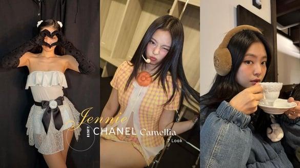 盘点7套 Jennie的“Chanel 山茶花搭配”！从红毯到私服穿搭，人间香奈儿不是说假的！