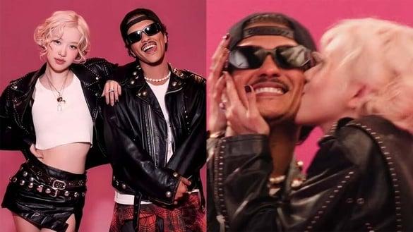 Rosé、Bruno Mars〈APT.〉MV幕后花絮曝光！“亲吻脸颊”名场面竟是Bruno Mars提议！