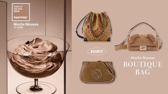 盘点10款Pantone 2025 代表色“摩卡慕斯”棕色包包！FENDI泰迪熊包、张员瑛同款必收！